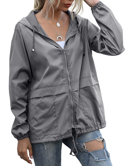 Women's Raincoats Lightweight Waterproof Rain Jackets