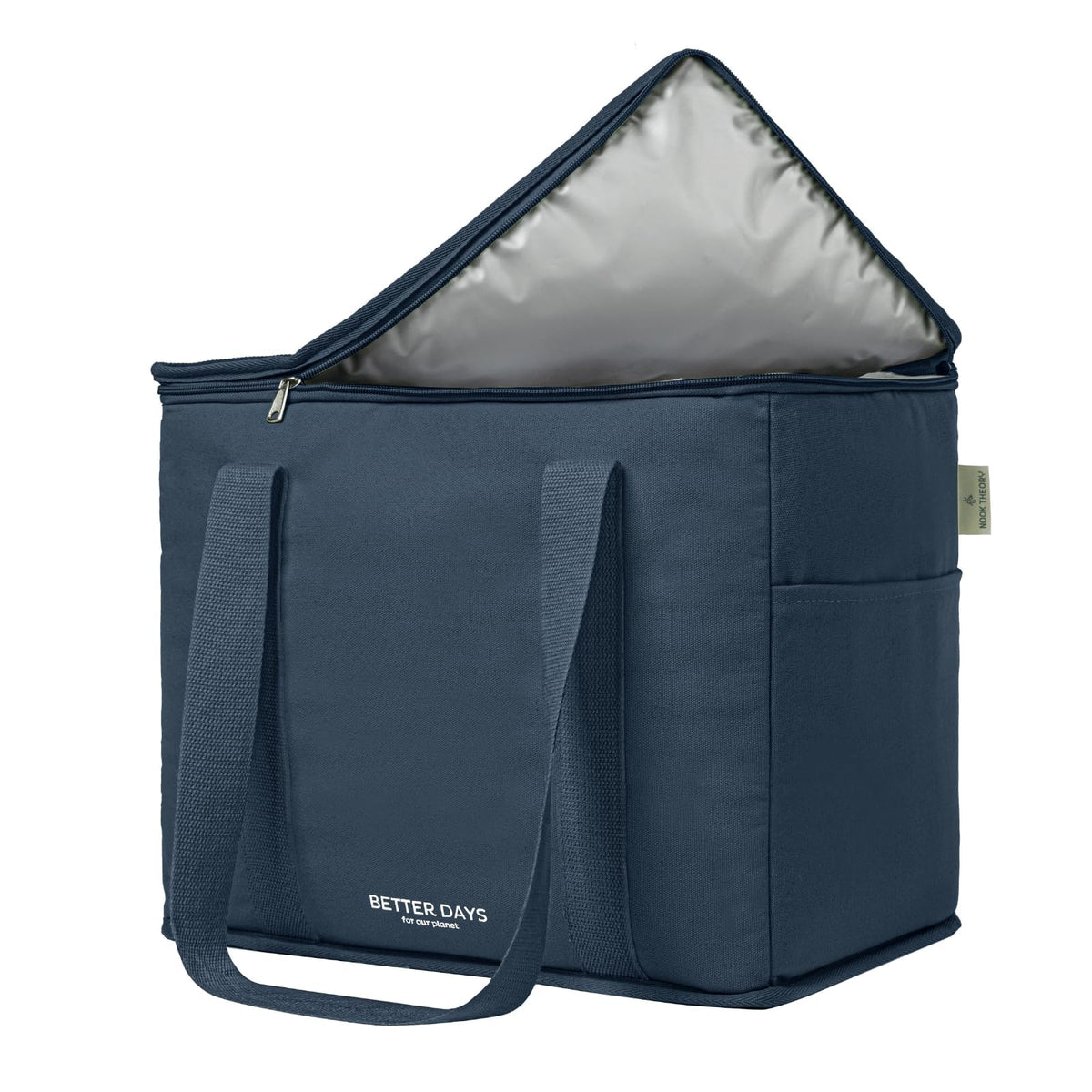 Nook Theory Reusable Insulated Grocery Bag - Leak Proof, X Large Cooler Bag