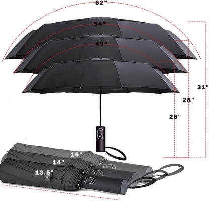 MRTLLOA Compact Golf Umbrella, 10 Ribs Vented Windproof Travel