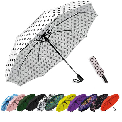 SIEPASA Windproof Travel Umbrella - Automatic Compact Folding Umbrella for Rain, Small Portable Windproof Umbrellas for Men Women and Teenagers (Navy Blue)