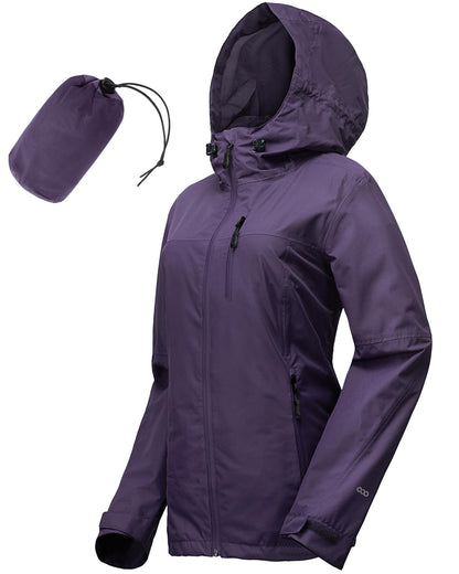 33,000ft Packable Rain Jacket for Women Waterproof Raincoats with Hood