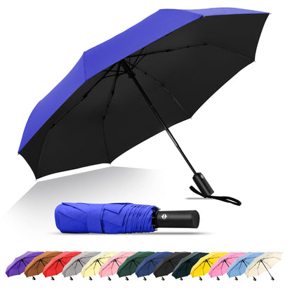 SoulRain Travel Umbrella - Compact Umbrella for Rain - Perfect Large Auto Folding Umbrella - Ideal Car umbrella, Small umbrella, and Travel Companion