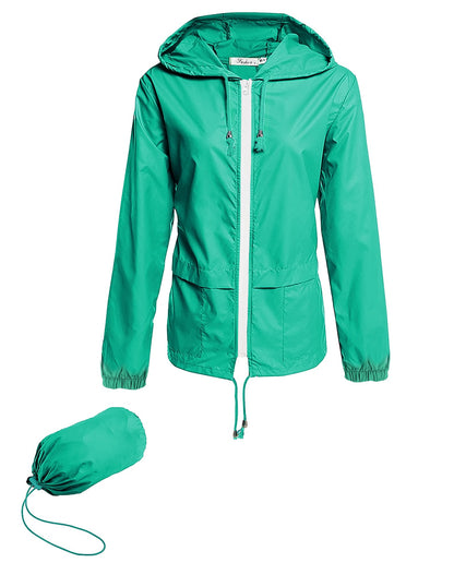 Hount Women Rain Jacket Lightweight Waterproof Packable Raincoat with Hood
