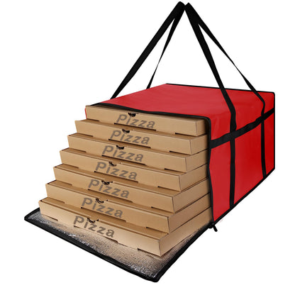 1-Pack Insulated Food Delivery Bag with Hard Bottom, 3X-Large, Black