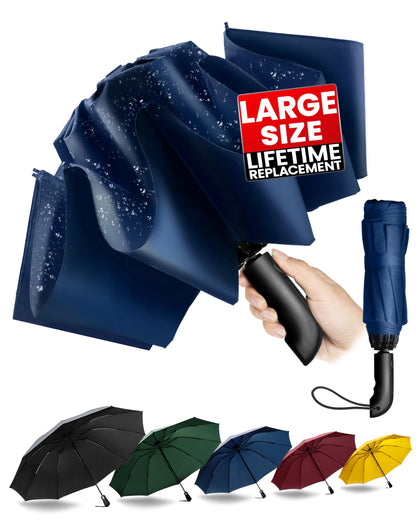 Conlun Travel Inverted Umbrella Compact Windproof- Automatic reverse Umbrellas for Rain - Folding Portable 10 Ribs Large Umbrella
