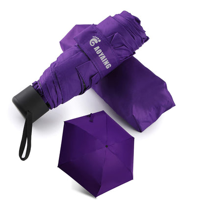 GAOYAING Small Mini Umbrella with Case Light Compact Design Perfect for Travel Lightweight Portable Parasol Outdoor Sun&Rain Umbrellas 34 Inches