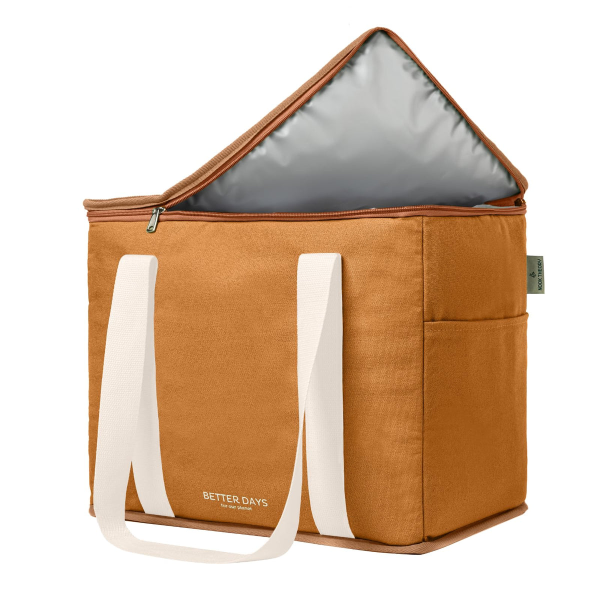 Nook Theory Reusable Insulated Grocery Bag - Leak Proof, X Large Cooler Bag