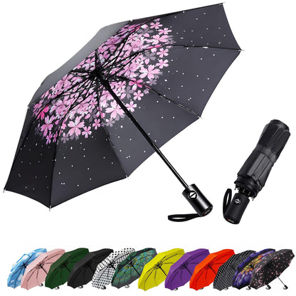 SIEPASA Windproof Travel Compact Umbrella-Automatic Umbrellas for Rain-Compact Folding Umbrella, Travel Umbrella Compact, Small Portable Windproof Umbrellas for Men Women Teenage. (Purple)