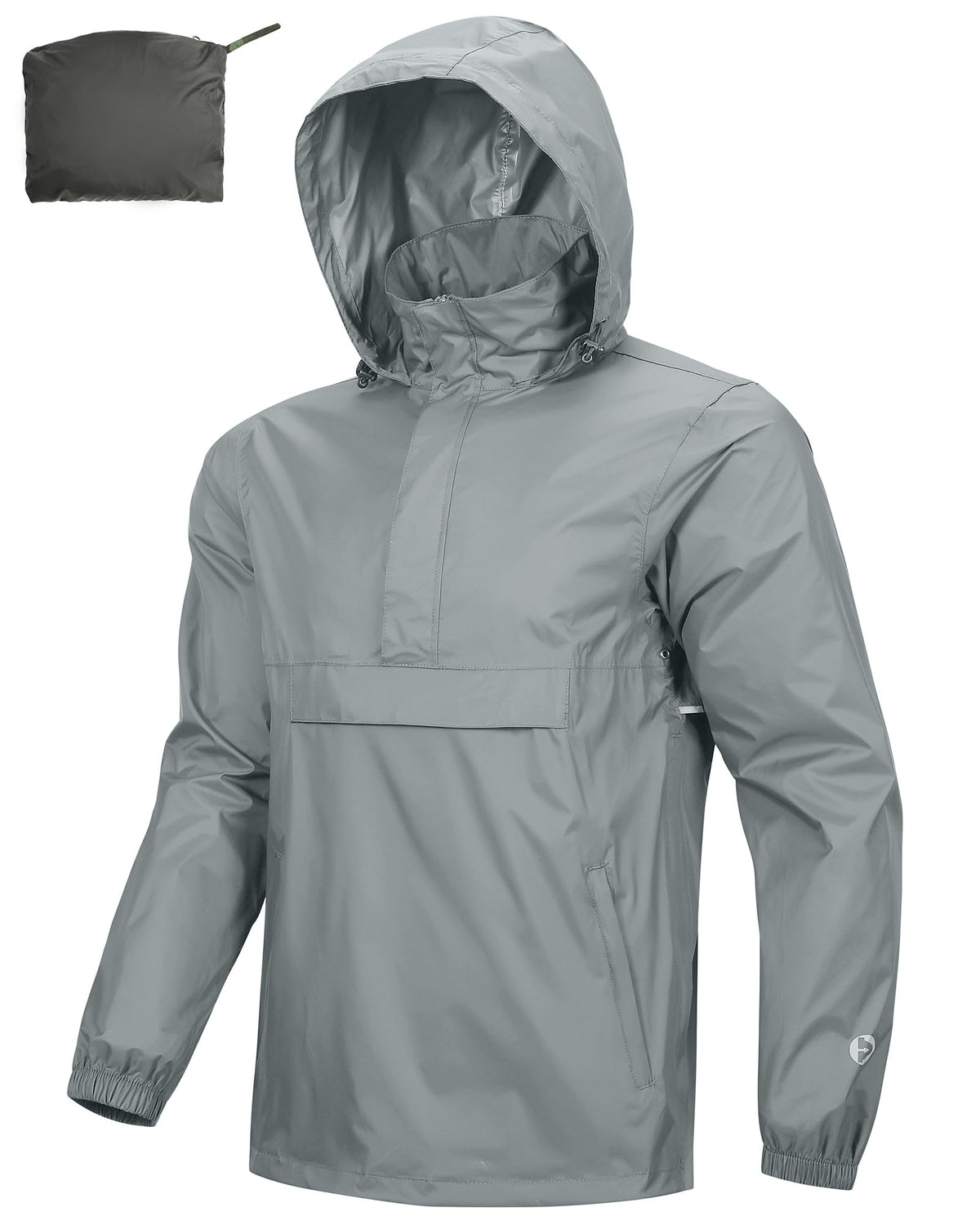 Outdoor Ventures Men's Rain Jacket Waterproof Lightweight Packable Pullover