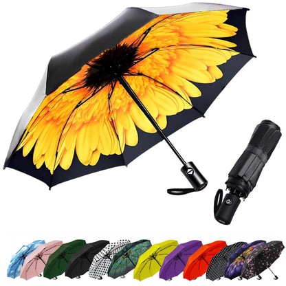 SIEPASA Windproof Travel Compact Umbrella-Automatic Umbrellas for Rain-Compact Folding Umbrella, Travel Umbrella Compact, Small Portable Windproof Umbrellas for Men Women Teenage. (Purple)