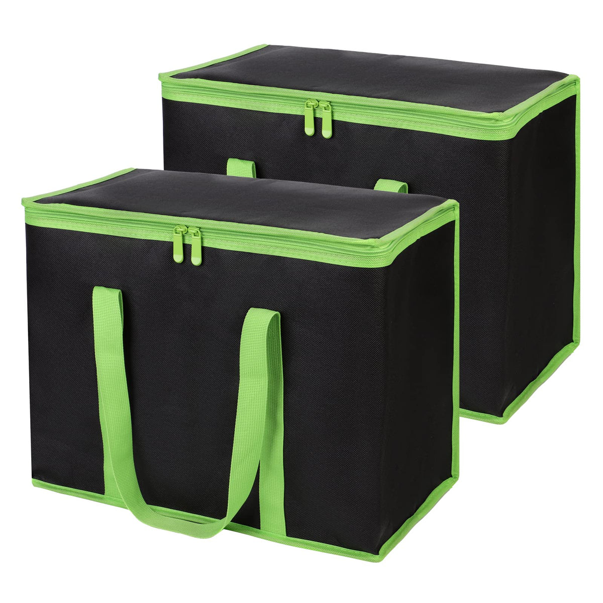 1-Pack Insulated Food Delivery Bag with Hard Bottom, 3X-Large, Black