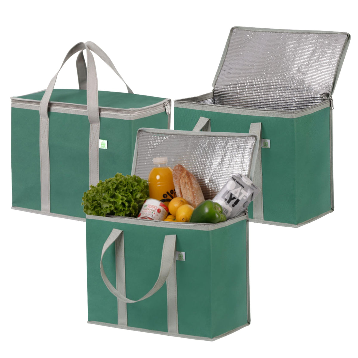 VENO 3 Pack Insulated Cooler Reusable Grocery Shopping Bag Food Delivery