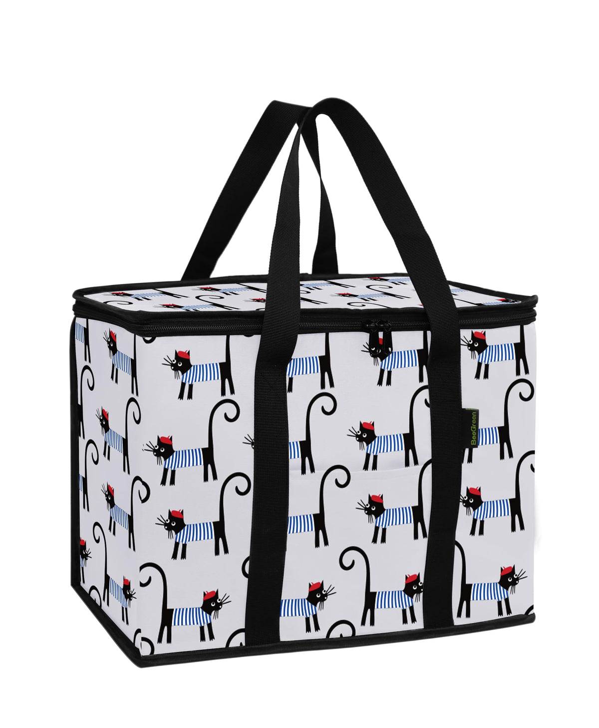 BeeGreen Cooler Bag Soft Insulated Tote for Beach Travel Grocery Shopping Lunch Portable Large Ice Coolers with Handle Hard Freezer Bags with Zippered Top Foldable Leakproof Delivery Totes Navy