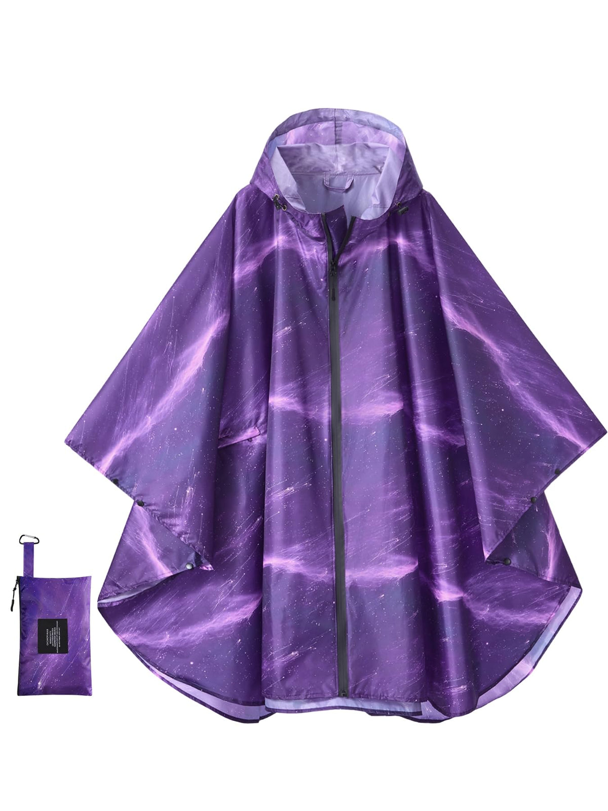 Unisex Hooded Rain Poncho, Waterproof Raincoat Jacket with pocket for Adult, Rain Coat for Outdoor Activities