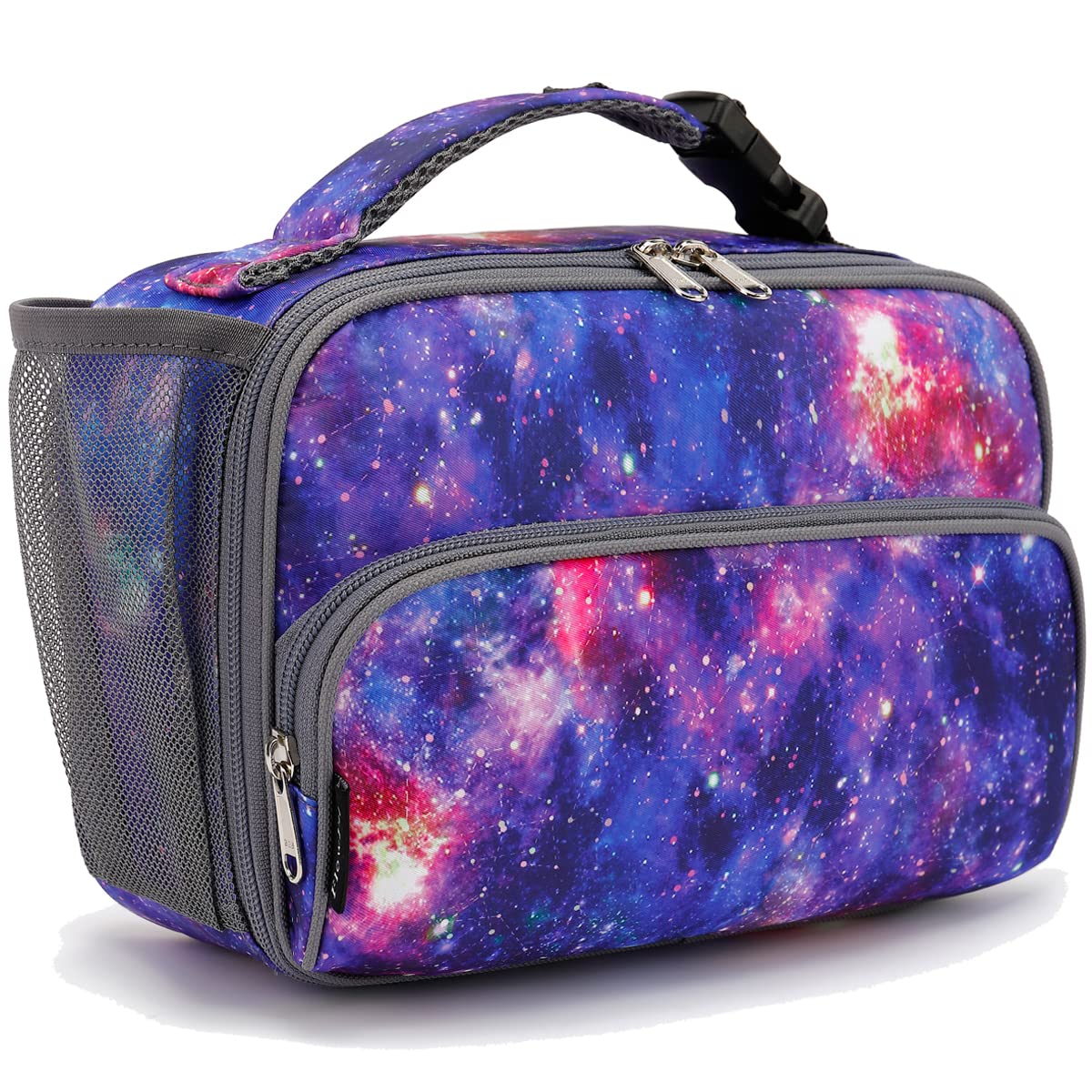 FlowFly Kids Lunch box Insulated Soft Bag Mini Cooler Back to School Thermal Meal Tote Kit for Girls, Boys, Astronaut