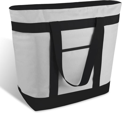 mosago Commercial Insulated Food Delivery Bag 39L, Grocery Tote Bag, Grey