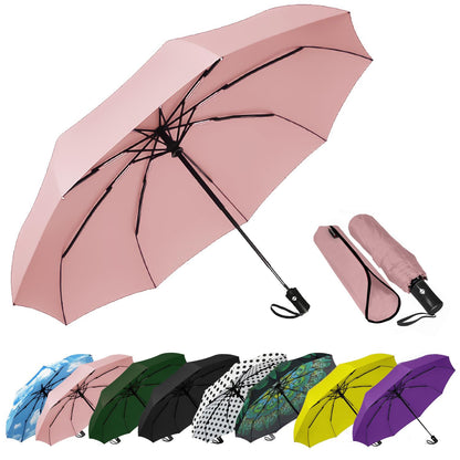 SIEPASA Windproof Travel Compact Umbrella-Automatic Umbrellas for Rain-Compact Folding Umbrella, Travel Umbrella Compact, Small Portable Windproof Umbrellas for Men Women Teenage. (Purple)
