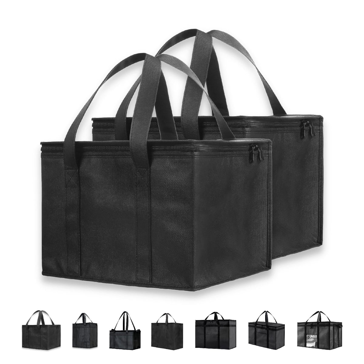 NZ home Insulated Food Bag, Portable Cooler Tote (3XL, Black, 1 Pack)