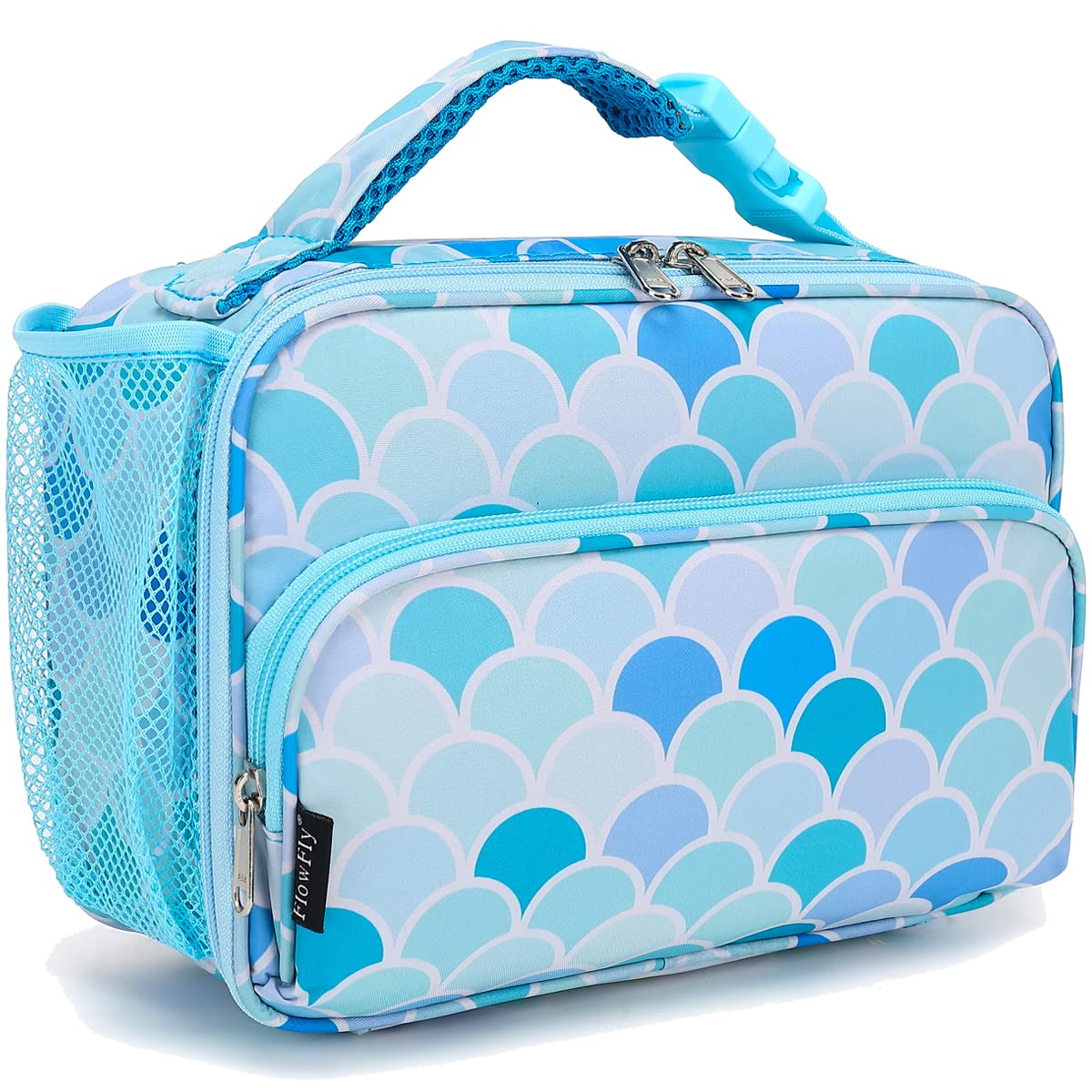 FlowFly Kids Lunch box Insulated Soft Bag Mini Cooler Back to School Thermal Meal Tote Kit for Girls, Boys, Astronaut