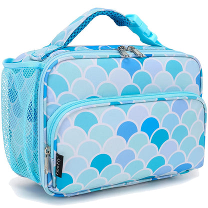 FlowFly Kids Lunch box Insulated Soft Bag Mini Cooler Back to School Thermal Meal Tote Kit for Girls, Boys, Astronaut