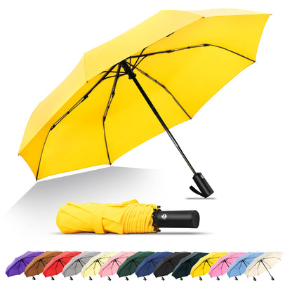 SoulRain Travel Umbrella - Compact Umbrella for Rain - Perfect Large Auto Folding Umbrella - Ideal Car umbrella, Small umbrella, and Travel Companion