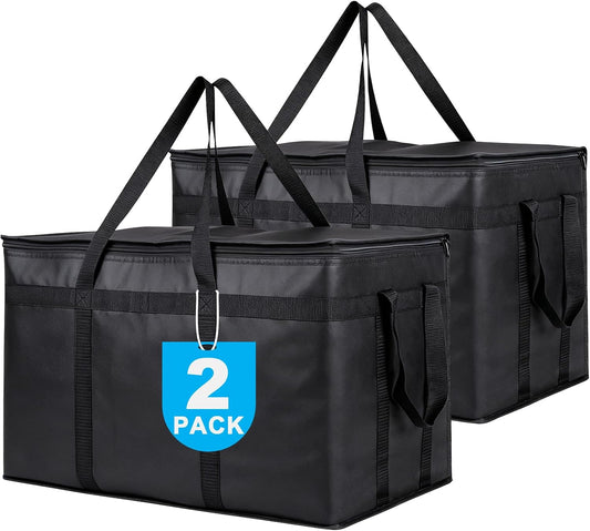JNYONG 2-Pack Insulated Food Delivery Bag,XXXL-Pizza Delivery Bags