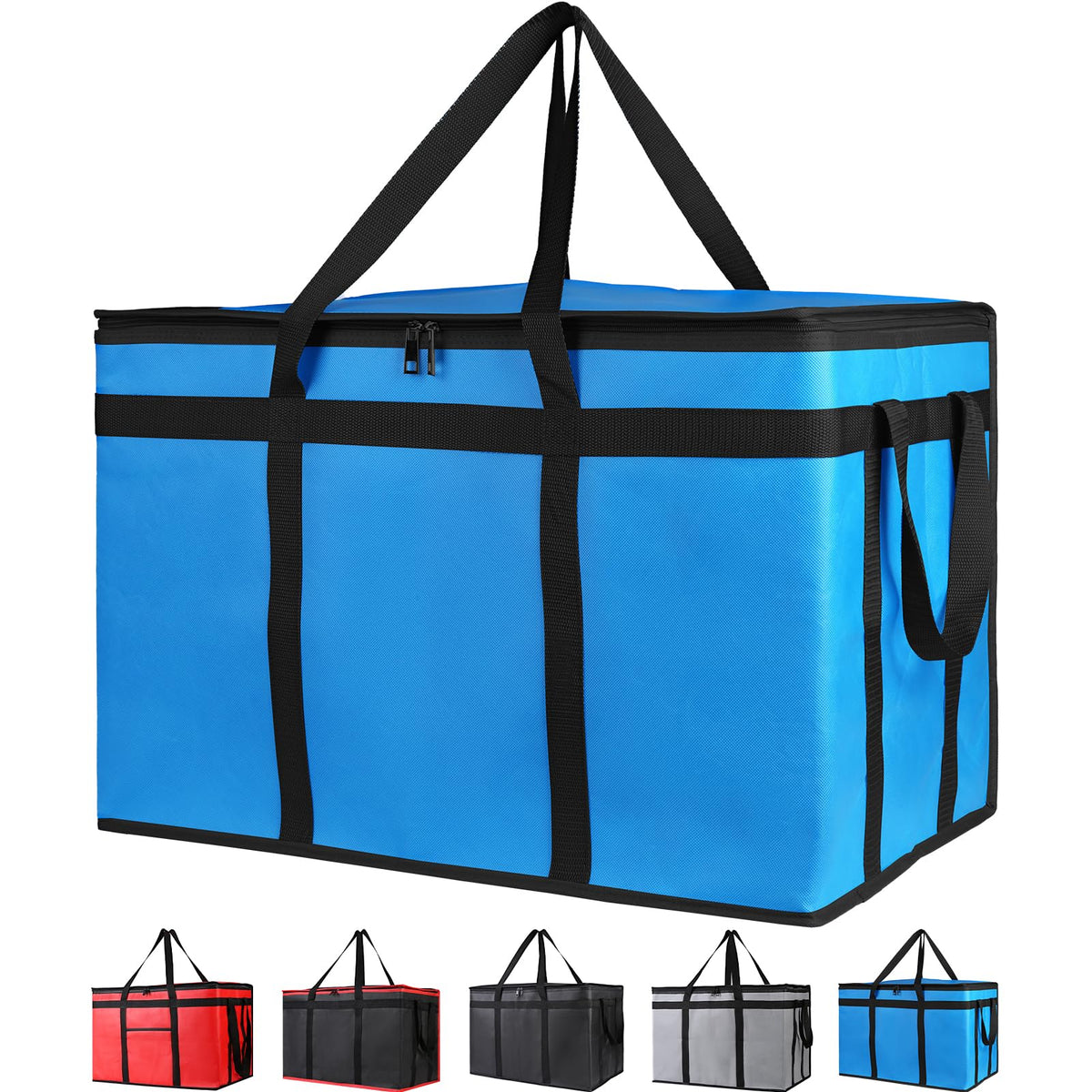 Bodaon 1-Pack Insulated Reusable Grocery Shopping Bags, X-Large, Black
