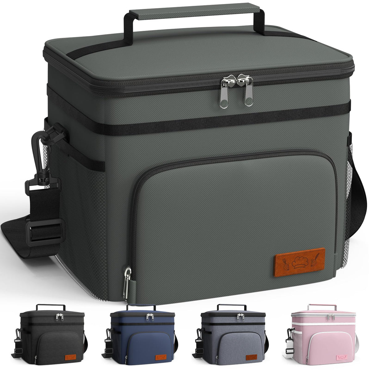 HOTOR Insulated Lunch Box Men Women Leak-Proof Cooler Lunch Bag 9L