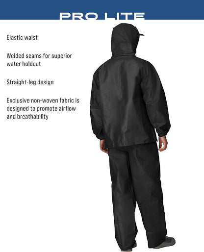 FROGG TOGGS Men's Pro Lite Rain Suit, Waterproof Rain Jacket and Pant Set