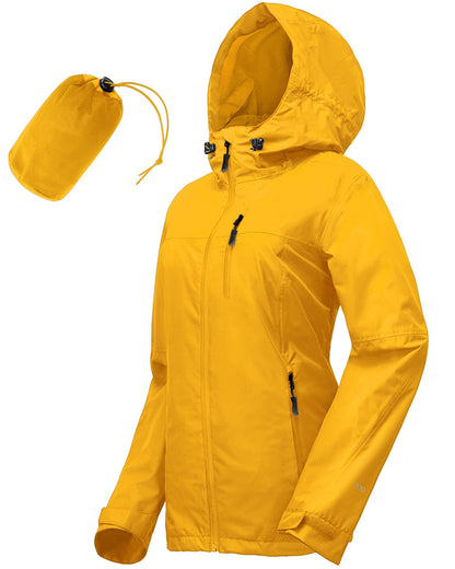 33,000ft Packable Rain Jacket for Women Waterproof Raincoats with Hood