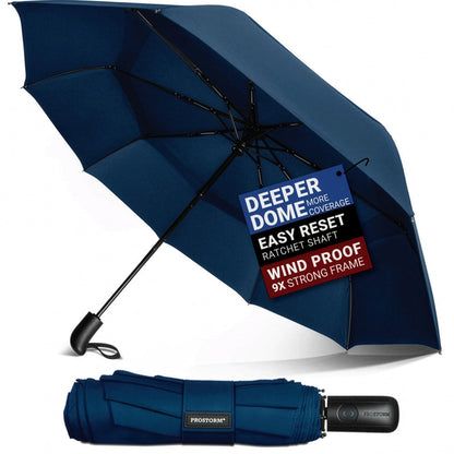 Prostorm Compact Travel Umbrella, Portable Windproof Umbrella for Rain