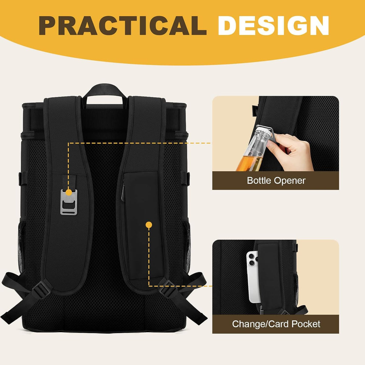 MIYCOO Cooler Backpack - 40 Cans Insulated Backpack Cooler for Men Women