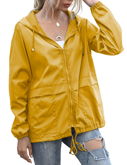 Women's Raincoats Lightweight Waterproof Rain Jackets