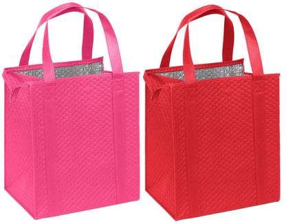 Mediz Hannah Direct Large Capacity Heavy Duty Insulated Smart Shopping Bag - Strong Reusable Grocery Tote 2 Pack