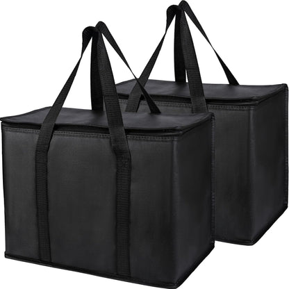 Bodaon 1-Pack Insulated Reusable Grocery Shopping Bags, X-Large, Black