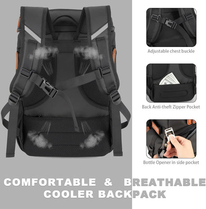 Bagparkk 33/45 Cans Leakproof Insulated Cooler Backpack with Double Deck