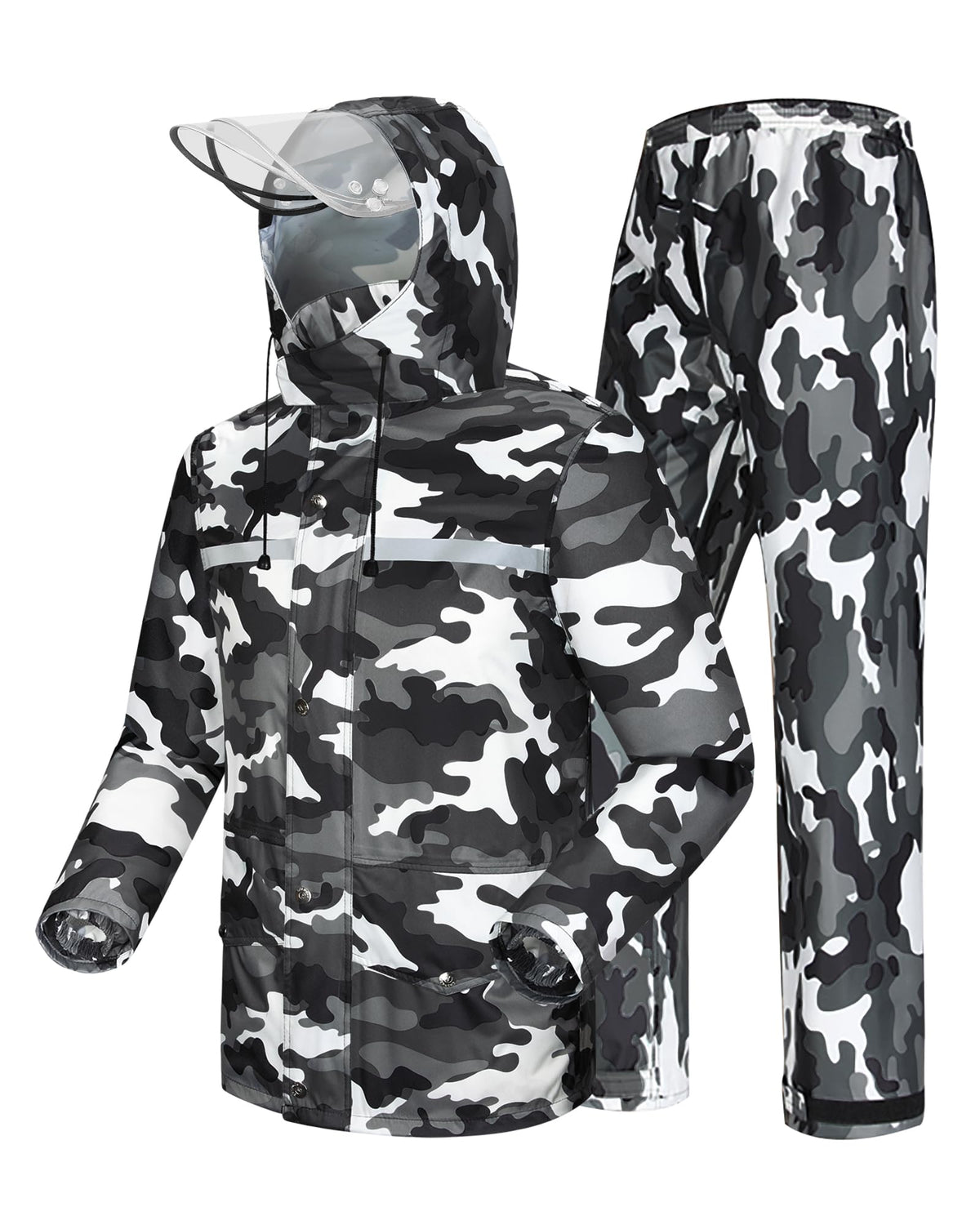 iCreek Rain Suit Waterproof Hi Vis Raincoat Reflective Rain Gear Unisex