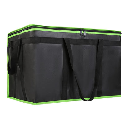1-Pack Insulated Food Delivery Bag with Hard Bottom, 3X-Large, Black