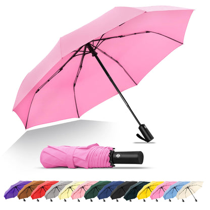 SoulRain Travel Umbrella - Compact Umbrella for Rain - Perfect Large Auto Folding Umbrella - Ideal Car umbrella, Small umbrella, and Travel Companion