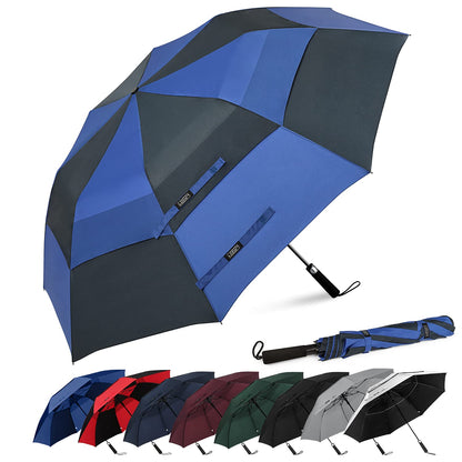 G4Free 62 Inch Portable Golf Umbrella Oversize Large Umbrella Double Canopy