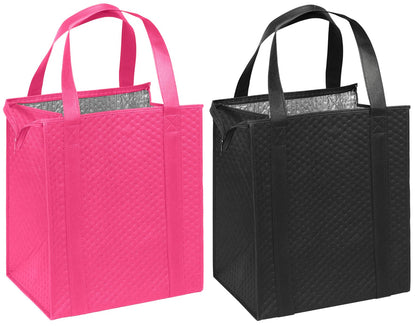 Mediz Hannah Direct Large Capacity Heavy Duty Insulated Smart Shopping Bag - Strong Reusable Grocery Tote 2 Pack