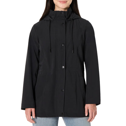 Amazon Essentials Women's Regular-Fit Lightweight Waterproof Long Hooded Rain Jacket