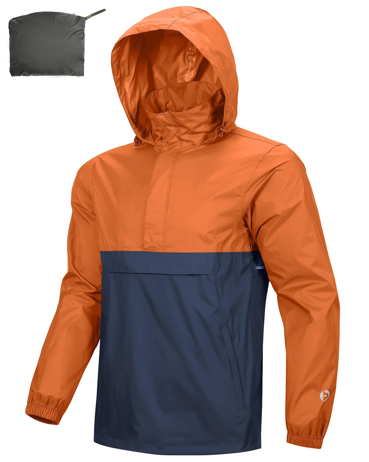 Outdoor Ventures Men's Rain Jacket Waterproof Lightweight Packable Pullover