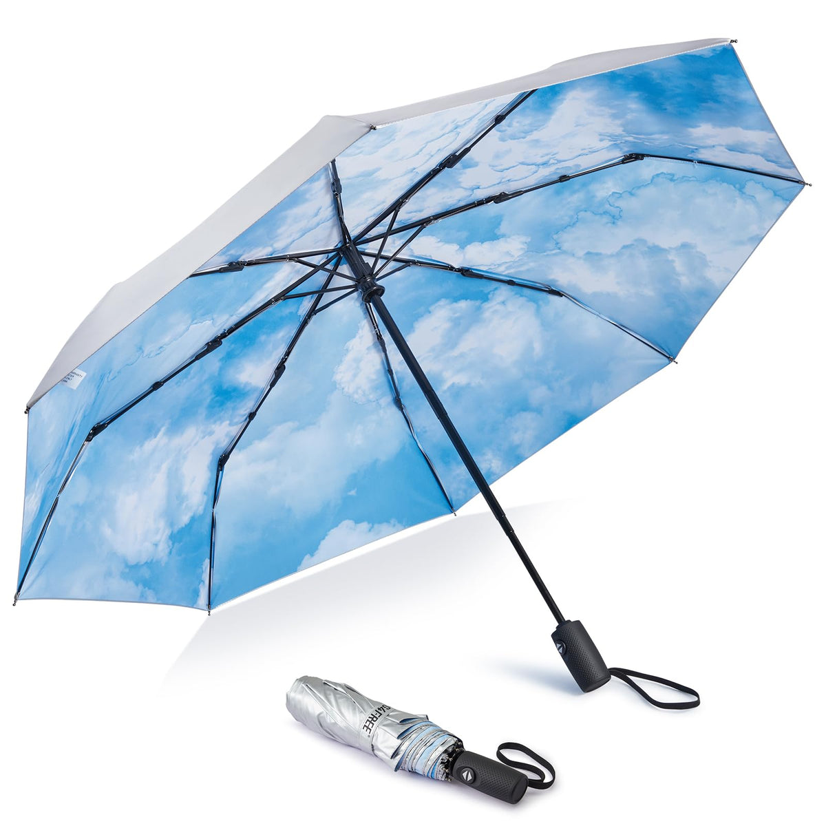G4Free UPF 50+ UV Protection Travel Umbrella 42/46 Inch Auto Open Close
