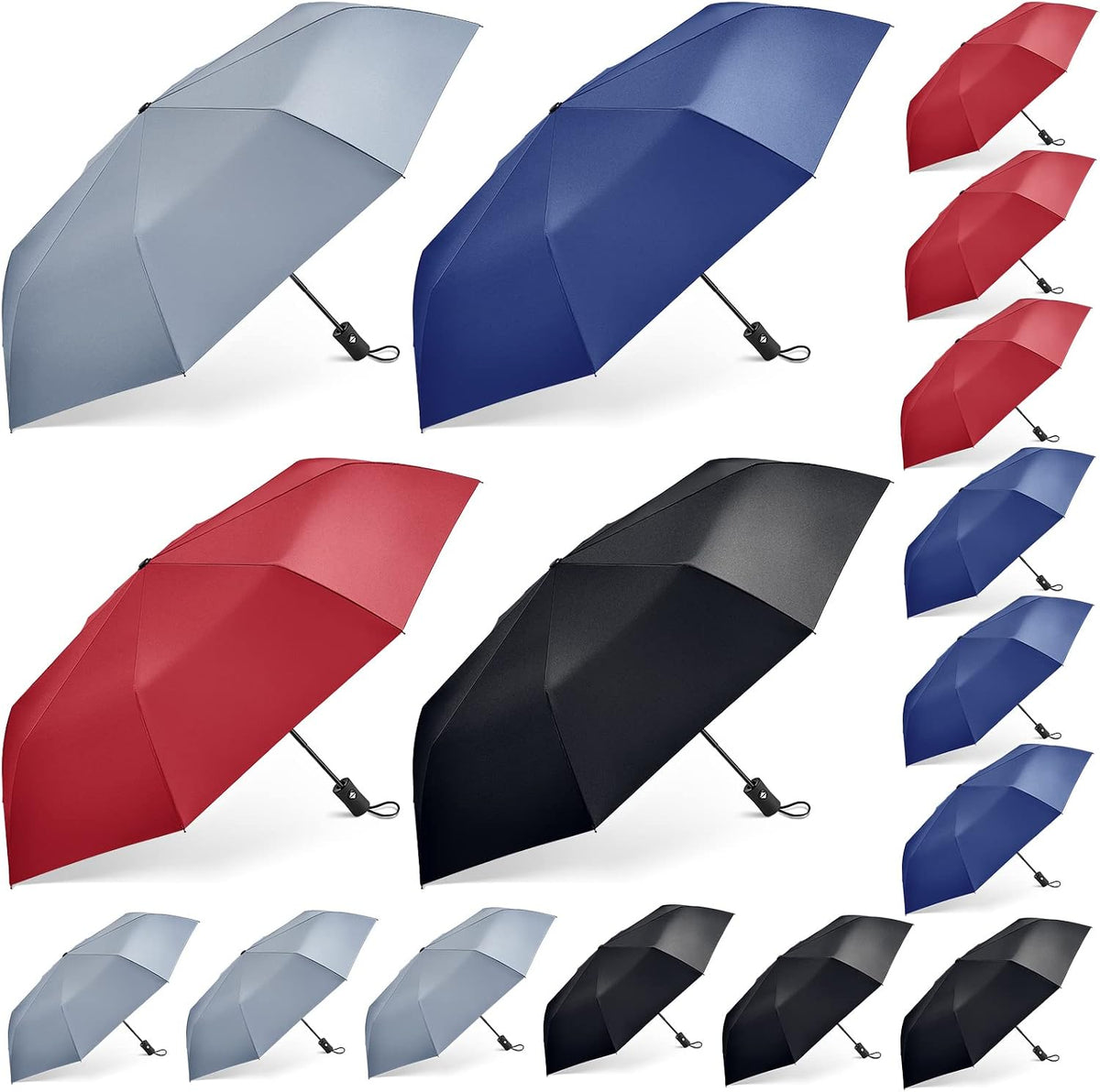 Amylove Windproof Travel Umbrellas Bulk Auto Open