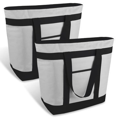 mosago Commercial Insulated Food Delivery Bag 39L, Grocery Tote Bag, Grey