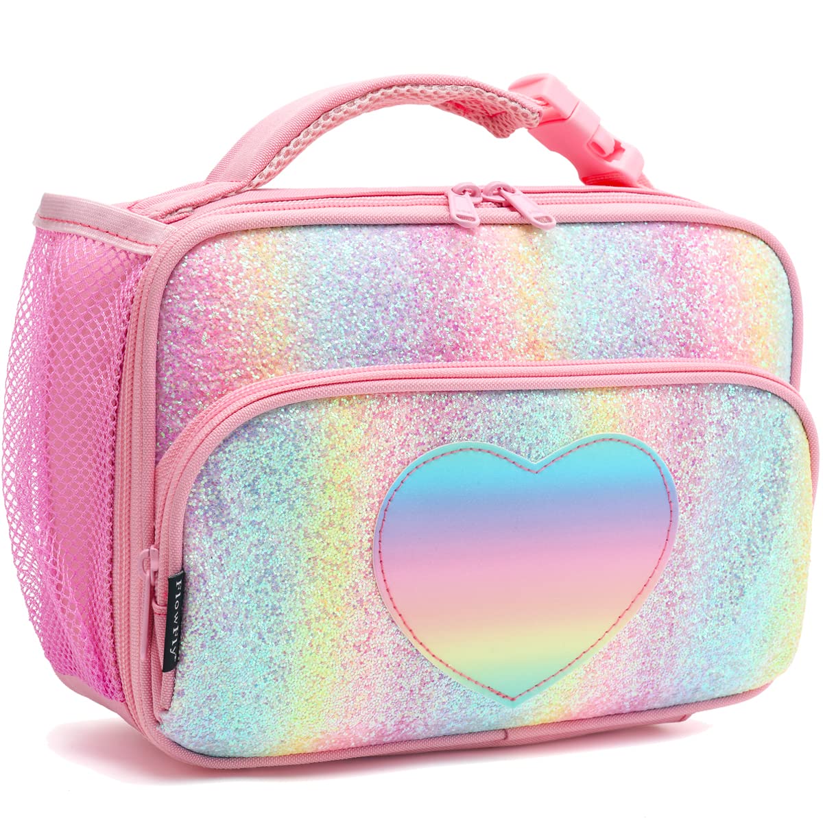 FlowFly Kids Lunch box Insulated Soft Bag Mini Cooler Back to School Thermal Meal Tote Kit for Girls, Boys, Astronaut