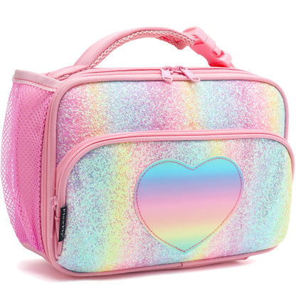 FlowFly Kids Lunch box Insulated Soft Bag Mini Cooler Back to School Thermal Meal Tote Kit for Girls, Boys, Astronaut