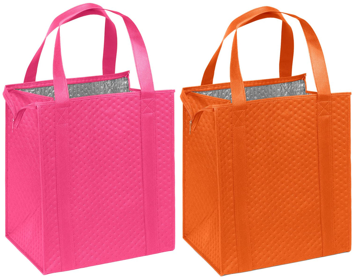 Mediz Hannah Direct Large Capacity Heavy Duty Insulated Smart Shopping Bag - Strong Reusable Grocery Tote 2 Pack