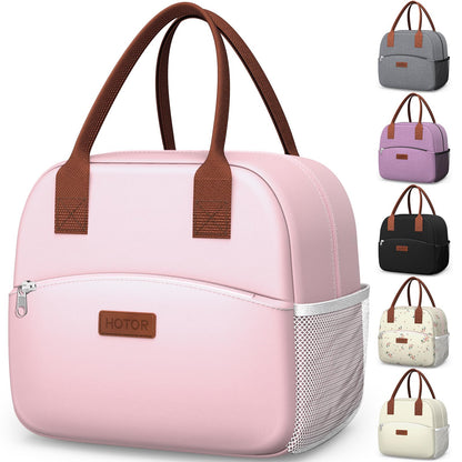 HOTOR Lunch Bag Women Men Insulated Lunch Box Black 10L